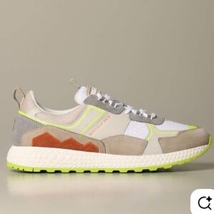 MOA Master of Arts Sneakers Futura Trail Hexagon White Orange NIB Size 8.5